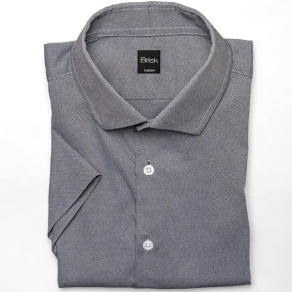 Brisk Charcoal Grey Performance Ultra Stretch Short Sleeve Shirt